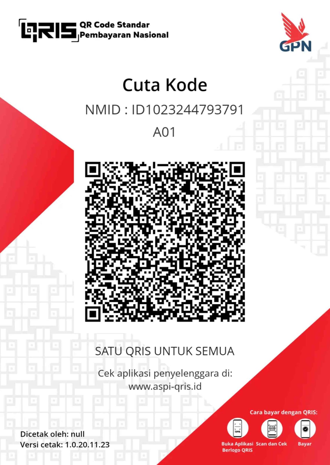 QRIS Payment Code